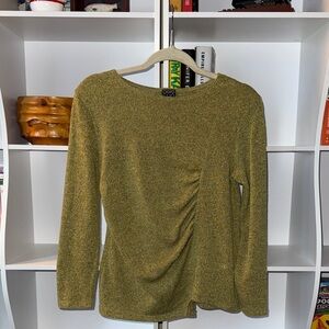 Clara Sun Woo Olive Long Sleeve Blouse